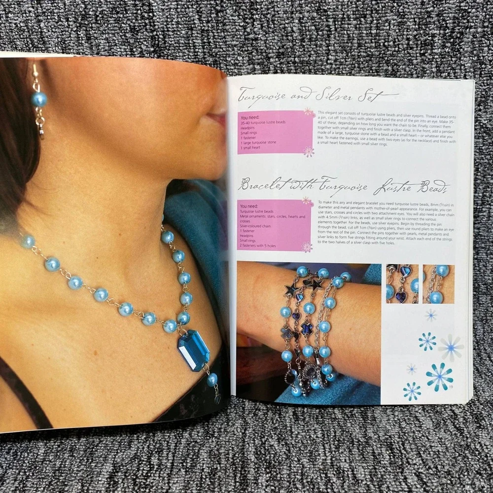 David and Charles Bead Tempted Jewelry Craft Book OS Blue DIY Design Inspiration